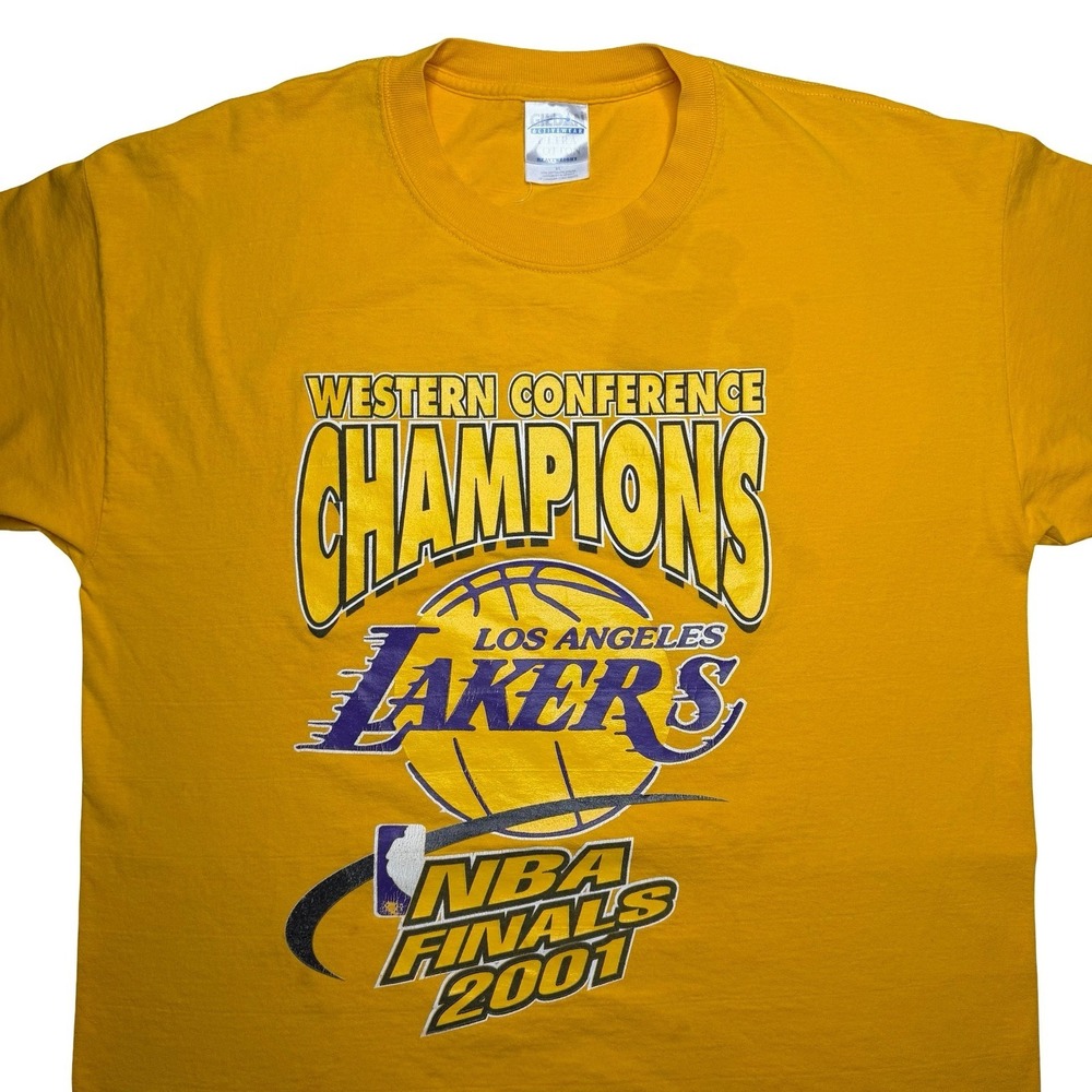 Vintage 2000s 2001 LA Los Angeles Lakers x Shaq Kobe Bryant era basketball shirt